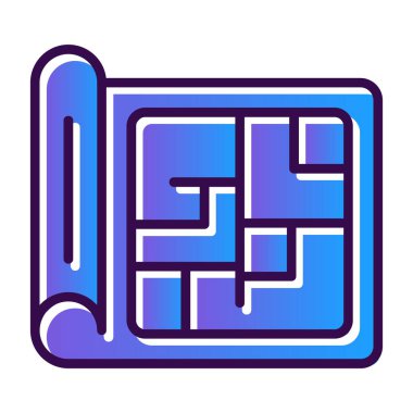 Şablon simgesi, vektör illüstrasyonu basit tasarım