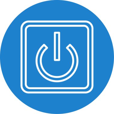 Güç Düğmesi simgesi, vektör illüstrasyonu 