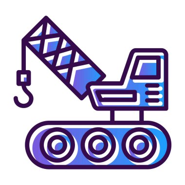 Yapı vinci simgesi web basit illüstrasyon