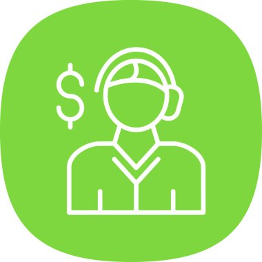 Salesman web icon vector illustration