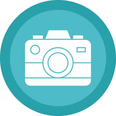 Fotoğraf makinası. Web simgesi basit illüstrasyon