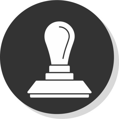 Plastik damga web simgesi basit illüstrasyon 