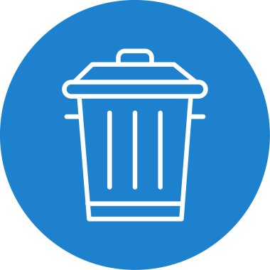 Çöp kutusu simgesi. vektör illüstrasyonu