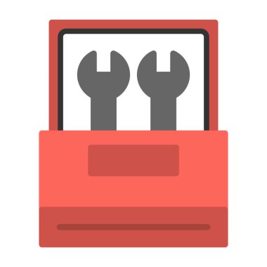 araç kutusu simgesi, vektör illüstrasyonu basit tasarım