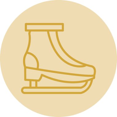 Buz pateni ikonu. Basit vektör illüstrasyonu