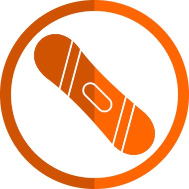 Snowboard web simgesi, vektör illüstrasyonu
