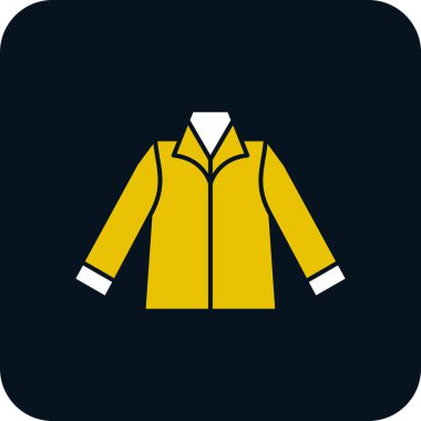 Ceket simgesi, vektör illüstrasyonu basit tasarım