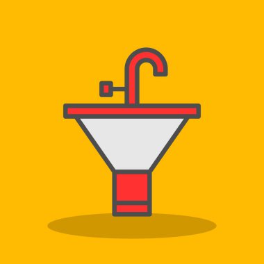 Banyo Sink Web simgesi resimleme arkaplanı