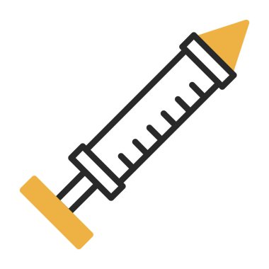 Şırınga ikonu. Beyaz arkaplanda izole edilmiş web tasarımı için ana şırınga vektör simgesi