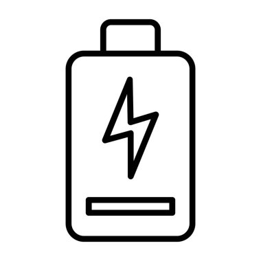 Moda Biçimli Batarya Simgesi İzole Arkaplan