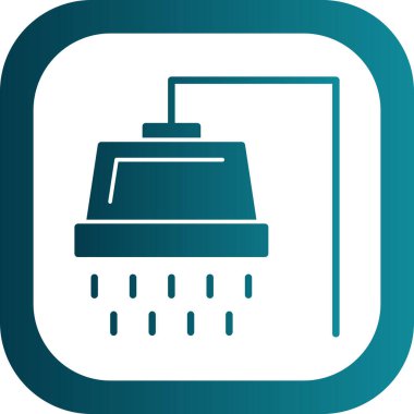 Duş. Web simgesi basit illüstrasyon                             