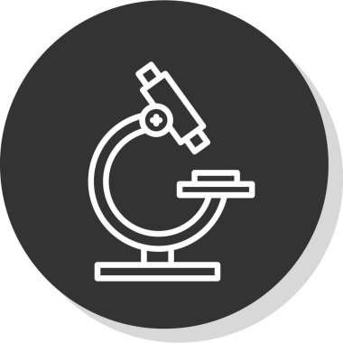 Mikroskop. Web simgesi basit illüstrasyon