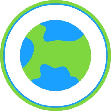 Toprak küresi simgesi, vektör çizimi, dünya