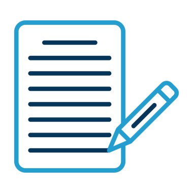 kalem simgesi, vektör illüstrasyonu ile not yazmak