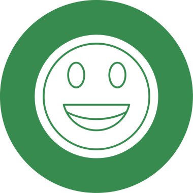 Mutlu bir gülümseme Web simgesi basit illüstrasyon 