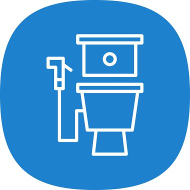 Tuvalet. Web simgesi basit illüstrasyon 