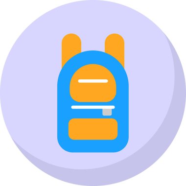 Sırt çantası. Web simgesi basit illüstrasyon