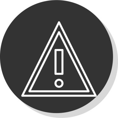warning sign. web icon simple illustration