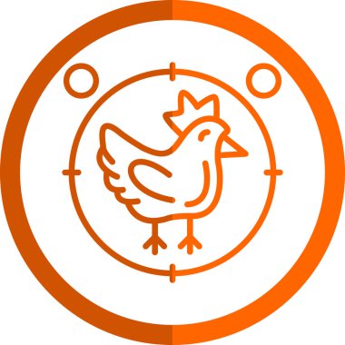 Tavuk. Web simgesi basit illüstrasyon