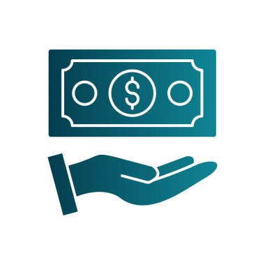  Nakit ödeme ikonu vektör illüstrasyon tasarımı