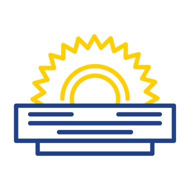 Güneşin vektör simgesi çizimi