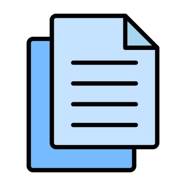 Belge. Web simgesi basit illüstrasyon 