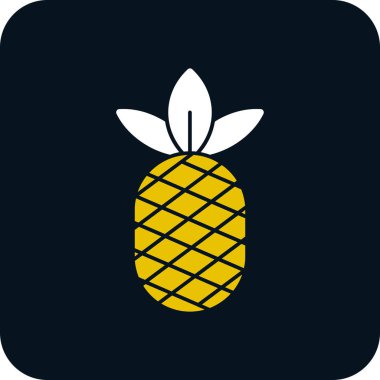 Ananas. Web simgesi basit illüstrasyon 