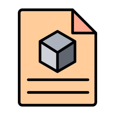 belge simgesi, vektör illüstrasyon tasarımı