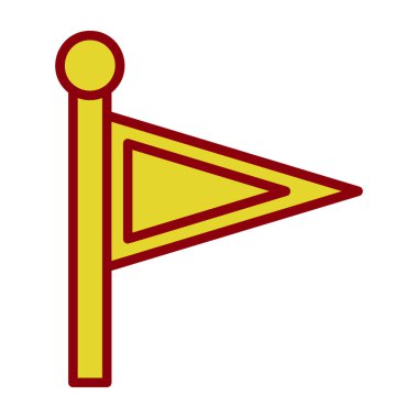 bayrak simgesi izole edilmiş vektör resimleme beyaz