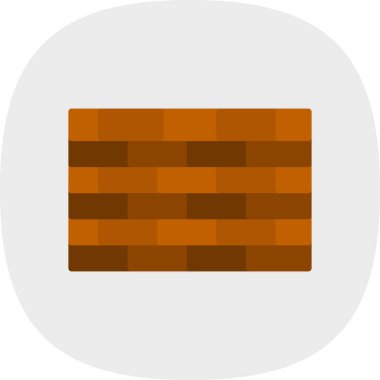 İnşaat tuğlaları düz simge, vektör illüstrasyonu