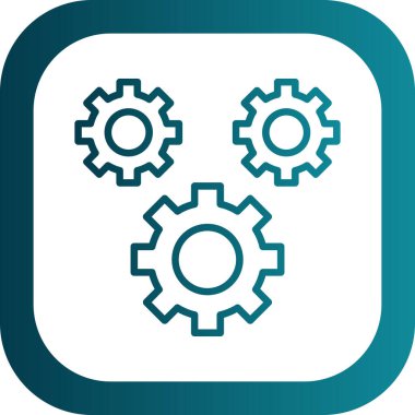 dişli simgesi soyut arkaplanda izole edildi