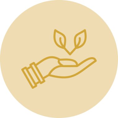 Ağaç tutan ellerin vektör simgesi