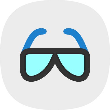 Gözlükler. Web simgesi basit illüstrasyon 