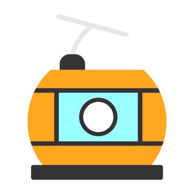 bir trenin düz renk retro biçimi simgesi