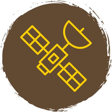 Beyaz arka plan üzerinde izole uydu simgesi