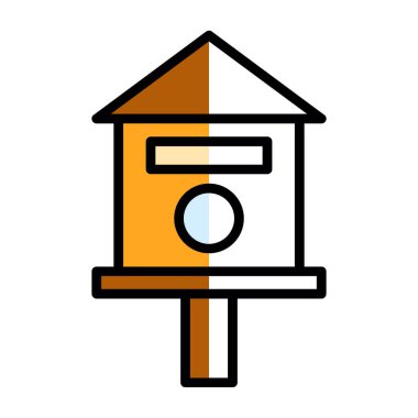 kuş evi simgesi vektör illüstrasyonu