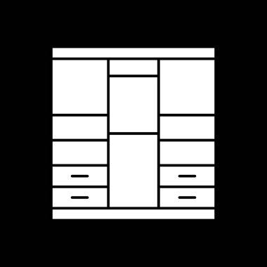 kabine vektörü ince çizgi simgesi