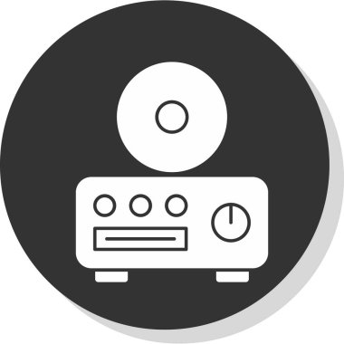 CD çalar simge vektör çizim