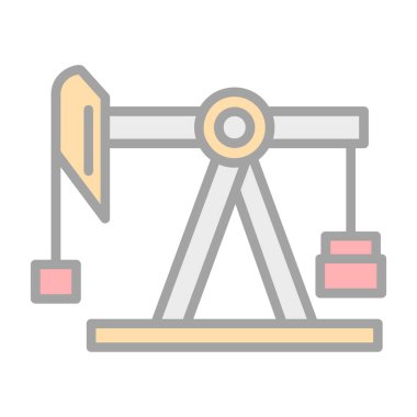 Yağ varili rengi düz vektör çizimi