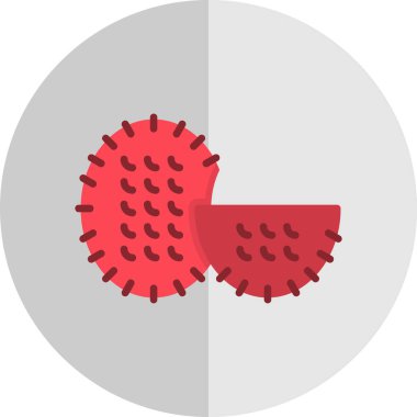 taze rambutan ikon vektör çizimi tasarımı