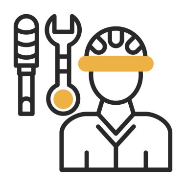 Tamirci web simgesi, vektör illüstrasyonu