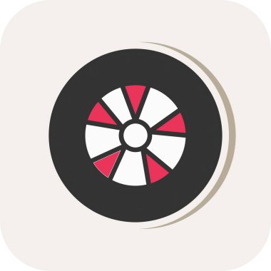 Araba tekeri ikonu. vektör illüstrasyonu