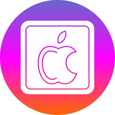 Elma logosu. Web simgesi basit illüstrasyon 
