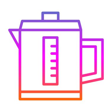 Kahve cezvesinin vektör eğrisi simgesi