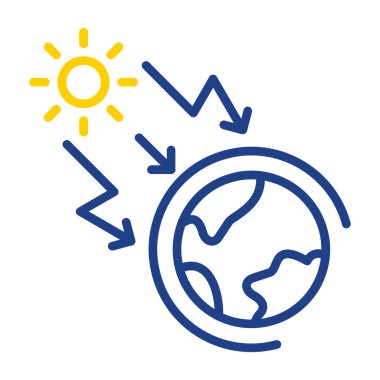 Sera etkisi web simgesi vektör illüstrasyonu