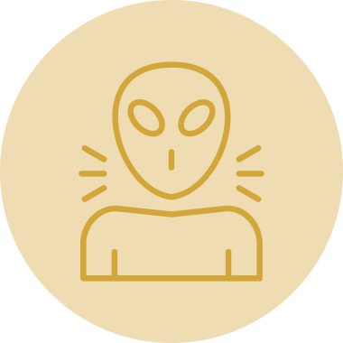 Uzaylı. Web simgesi basit illüstrasyon 