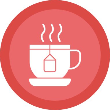 Fincan çay poşeti simge vektör çizim ile