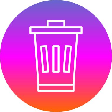 Çöp kutusu web simgesi. Vektör illüstrasyonu.