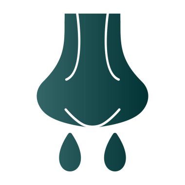 Büyük bir su damlasının yeşil gradyan simgesi