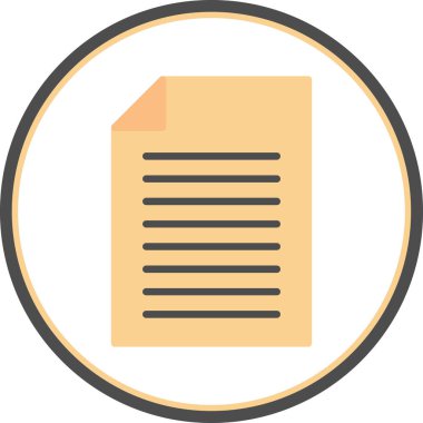 belge simgesi, vektör illüstrasyonu basit tasarım